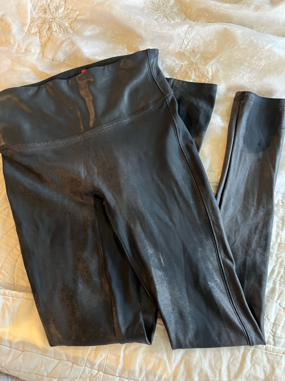 Black Spanx Faux Leather Leggings
